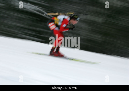 Biathlon-Frauen typische Biathlon Weltcup Ruhpolding 14.01.2005 Stockfoto