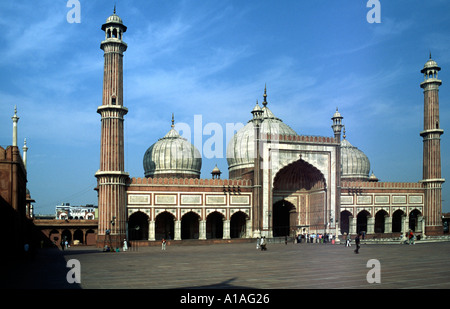 Jama Masjid Freitag Moschee Delhi Indien Stockfoto