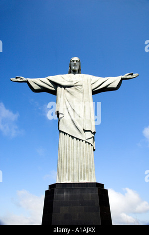 Die Christusstatue auf dem Berg Corcovado in Rio De Janeiro Brasilien Stockfoto