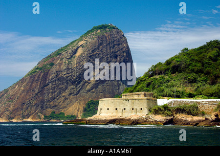 Das alte 17. Jahrhundert Fort Sao Joao in Urca in Rio De Janeiro Brasilien Stockfoto