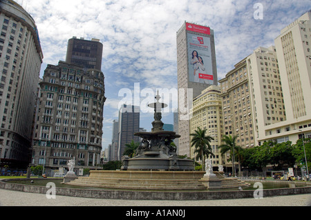 Der Praça do Monroe, Brunnen und Square in der Innenstadt von Rio De Janeiro, Brasilien. Stockfoto