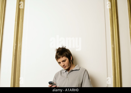 Mann eine SMS Stockfoto