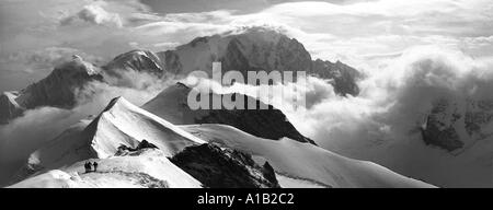 Mont Blanc aus dem Dôme de Miage, Mont Blanc Massiv, Französische Alpen, Frankreich Stockfoto