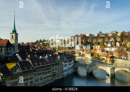 Fluss Aare in Bern Stockfoto