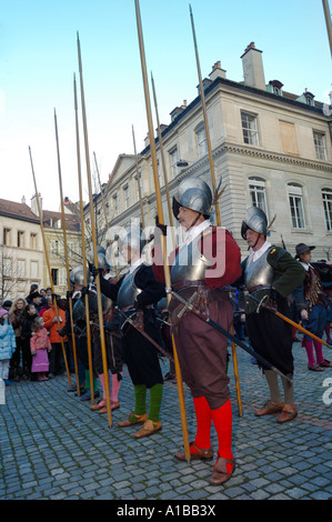 Pikeniere auf das jährliche Festival der Escalade in Genf, Schweiz Stockfoto