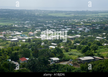 Barbados-Entwicklung befindet sich altes und neues von Gun Hill gesehen Stockfoto