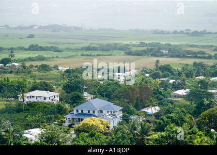 Barbados-Entwicklung befindet sich altes und neues von Gun Hill gesehen Stockfoto