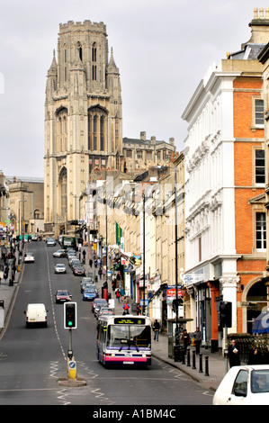 Die Wills Memorial Tower of Bristol Universität betrachtet nachschlagen Park Street Bristol England UK Stockfoto