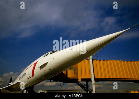 CONCORDE AM FLUGHAFEN TERMINAL 4 LONDON HEATHROW 1985 2007 Stockfoto