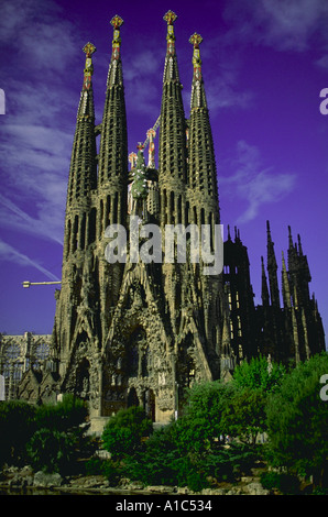 Antonio Gaudi Templo De La Sagrada Familia Kirche der Heiligen Familie in Barcelona Spanien Stockfoto