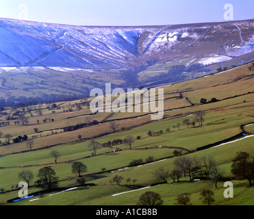 Edale im Spätwinter Peak District Nationalpark Derbyshire UK Stockfoto