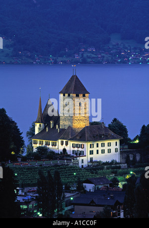 Schloss Spiez am Thunersee, Berner Oberland, Schweiz Stockfoto