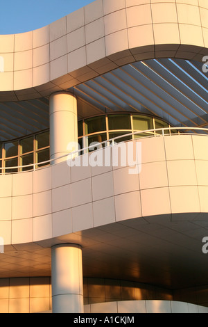 Detail der Architektur des Getty Center, Los Angeles, Kalifornien, USA. Stockfoto