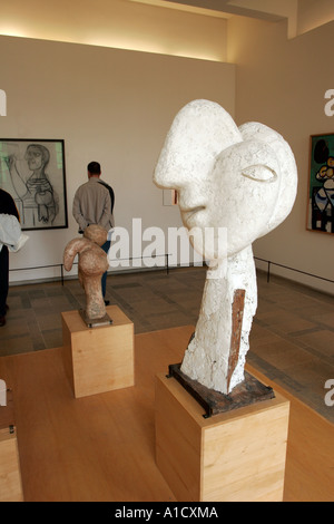 Pablo Picasso-Skulptur eines Womans Kopf in der Pablo-Picasso-Museum in Paris Frankreich Stockfoto