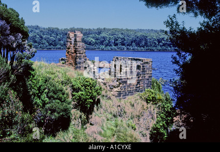 Sträfling Sarah Gefängnisinsel Macquarie Harbour Tasmanien Australien Stockfoto