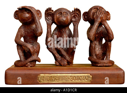 Drei Affen Stockfoto
