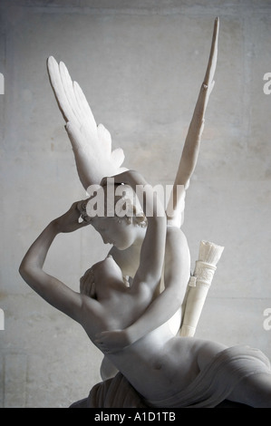 Eros und Psyche, von Antonio Canova. Louvre-Museum, Paris. Frankreich Stockfoto