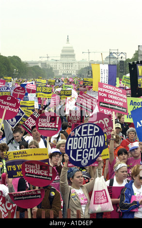 Pro Wahl Unterstützer beteiligen sich der März For Women s auf der Mall in Washington lebt. Stockfoto