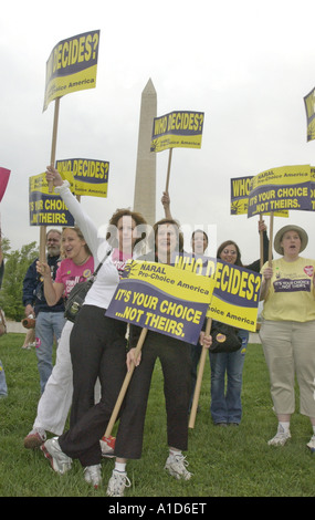 Pro Wahl Unterstützer beteiligen sich der März For Women s auf der Mall in Washington lebt. Stockfoto