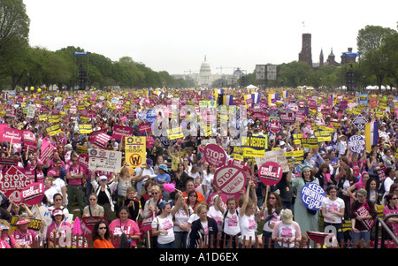 Pro Wahl Unterstützer beteiligen sich der März For Women s auf der Mall in Washington lebt. Stockfoto