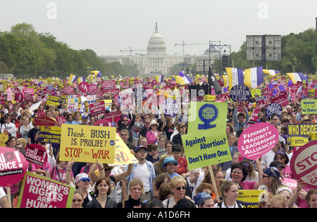 Pro Wahl Unterstützer beteiligen sich der März For Women s auf der Mall in Washington lebt. Stockfoto