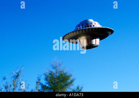 UFO Sci Fi fliegende Untertasse Modell Stockfoto