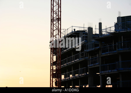 Bau in Leeds in der Abenddämmerung Stockfoto