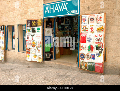 Der Markt in die engen gepflasterten Gassen alte Stadt Jerusalem Israel gesteinigt Stockfoto