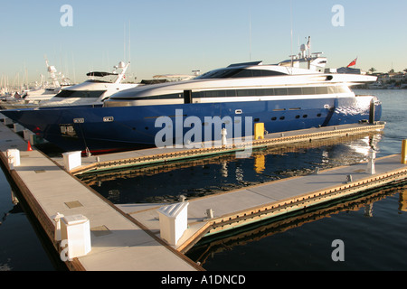 Newport Beach California, Newport Bay, Balboa Bay Club & Resort, Yachthafen, Yachten, Docks, CA050119016 Stockfoto