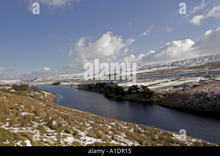 Stand Holz Reservoir Rishworth Halifax UK Stockfoto