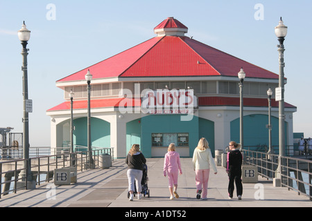 Huntington Beach California, städtischer Pier, Ruby's Surf City Diner, CA050121149 Stockfoto