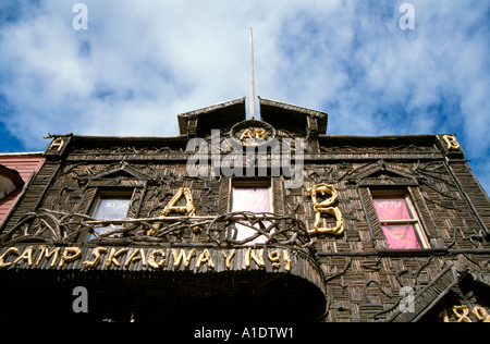 Alaska Arctic Brotherhood Altbau in Skagway Stockfoto