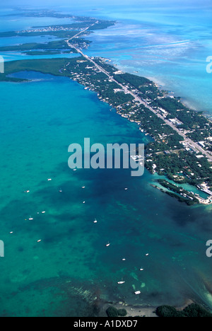 Florida Keys USA Overseas Highway Antenne Stockfoto