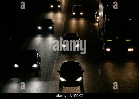 Verkehr auf M25 Autobahn in der Nähe von South Mimms Hertfordshire United Kingdom Stockfoto