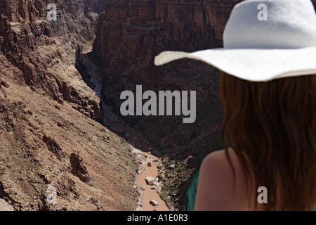 USA Grand Canyon Little Colorado River von Schlucht Aussichtspunkt gesehen Stockfoto