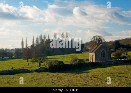 St. Oswald Kirche in Widford Cotswolds Oxfordshire UK Stockfoto