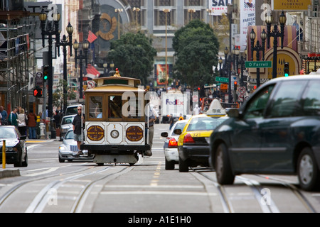 San Francisco Cable Cars California Vereinigten Staaten von Amerika Stockfoto