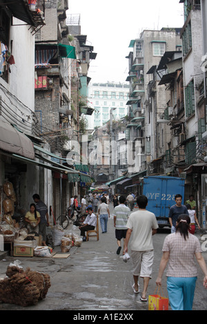 Alten Guangzhou-Viertel in der Nähe von Quingping Markt China Stockfoto