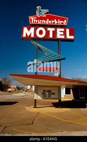 Thunderbird Motel Zeichen Miami, Oklahoma USA Stockfoto