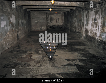 Gaskammer im KZ Auschwitz in Polen Stockfoto