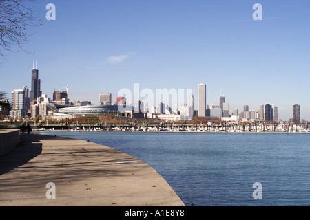 Chicago Blick vom McCormick place Stockfoto