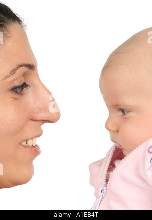 Porträt einer Frau und ein baby Stockfoto