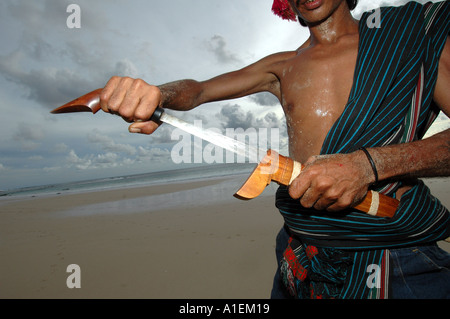 SUMBA BOXEN WEST SUMBA NUSA TENGARRA INDONESIEN WEST SUMBA INDONESIEN PASOLA RITUELLE KRIEG Stockfoto