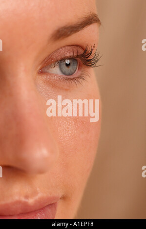 Teilansicht des weibliches Gesicht Stockfoto