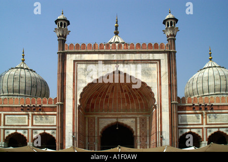 Jama Masjid Moschee in Neu-Delhi, die wichtigsten Gebäude Stockfoto