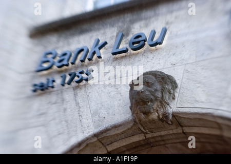 Schweiz-Zürich-Bank Leu Bahnhofstrasse Stockfoto