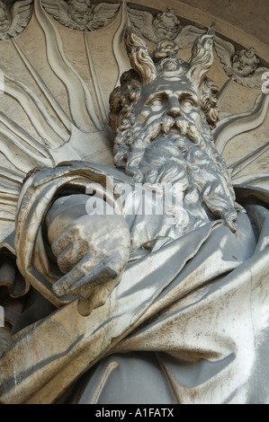 Detail der Moses Statue in Fontana dell'Acqua Felice, auch als der Brunnen von Moses im Quirinale Bezirk von Rom, Italien Stockfoto