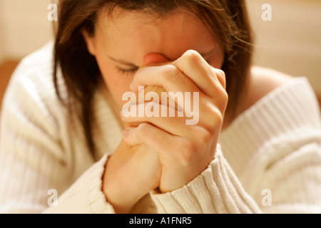 Frau verärgert Stockfoto