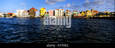 Karibik Niederlande Curacao Panoramablick von Willemstad Waterfront Stockfoto