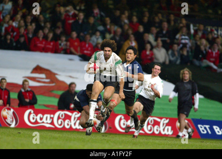 Colin Charvis Wales und Japan Lloyds TSB Rugby internationale Millennium Stadion Cardiff South Wales, Australia Stockfoto